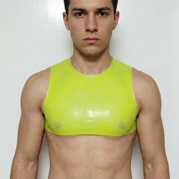 34" translucent neon yellow Crop Top