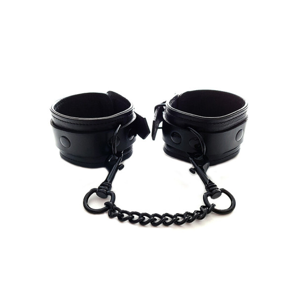 Black Rubber Ankle Cuffs Black Rubber Ankle Cuffs